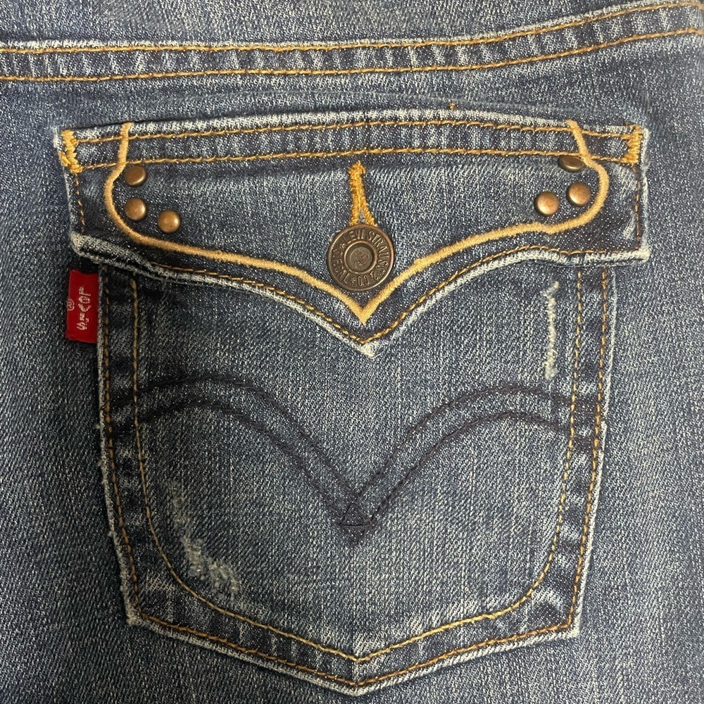 Levi's 515 Bootcut Blue Denim Jeans Women's 8 Long - Picture 5 of 10